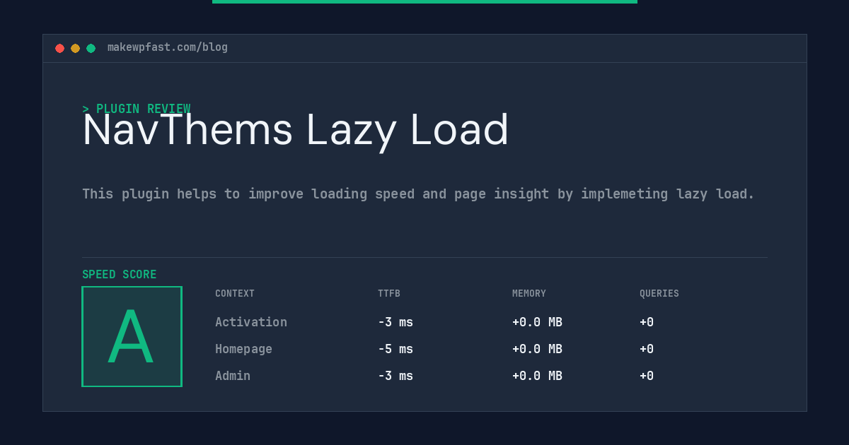 NavThems Lazy Load - MakeWPFast