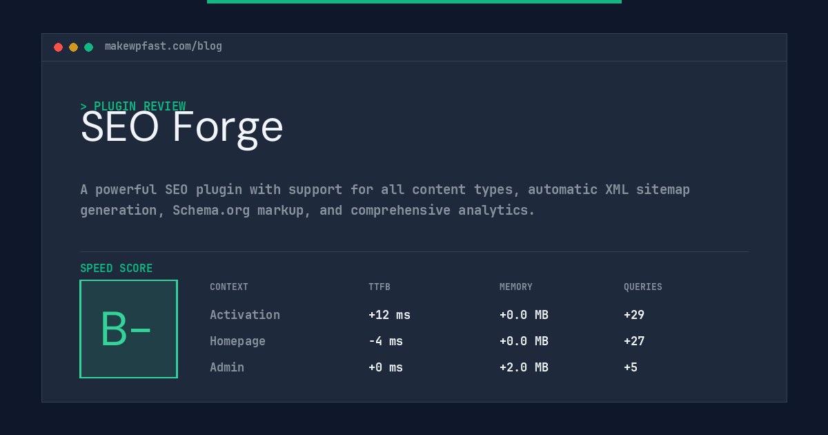 SEO Forge - MakeWPFast