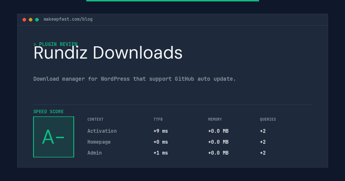 Rundiz Downloads - MakeWPFast