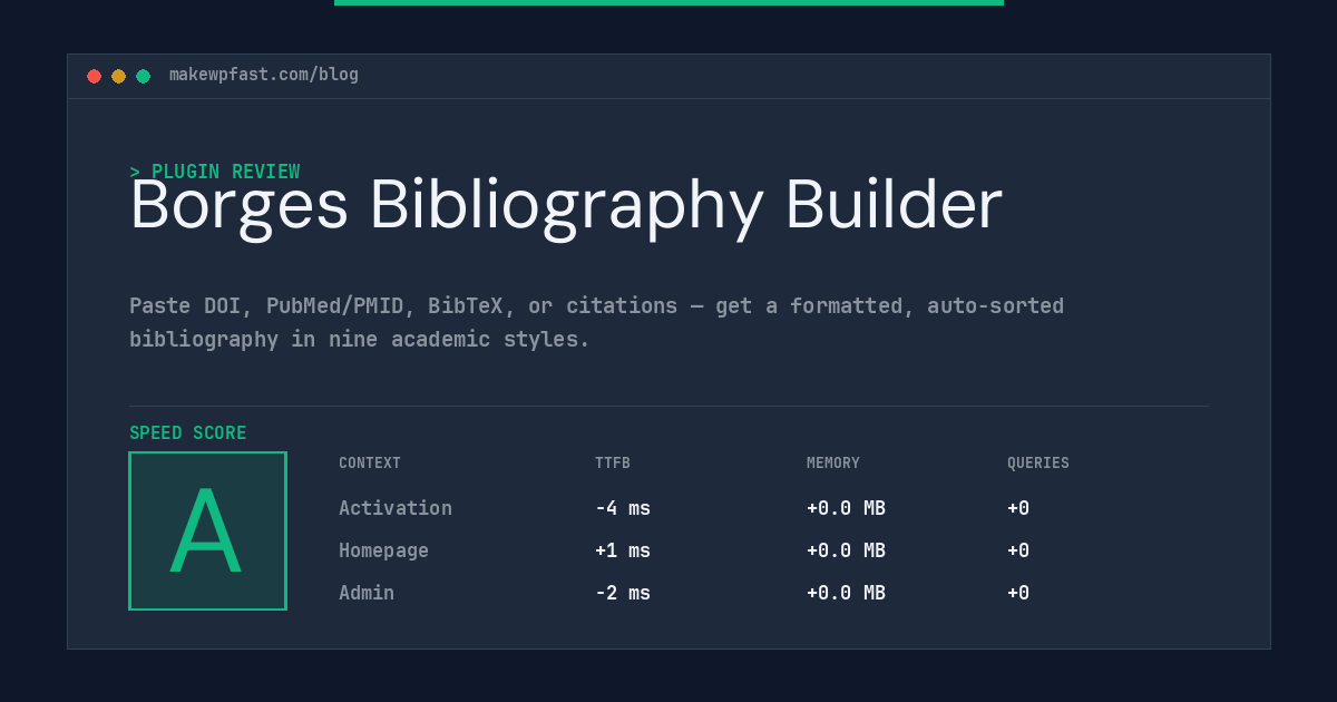 Borges Bibliography Builder - MakeWPFast
