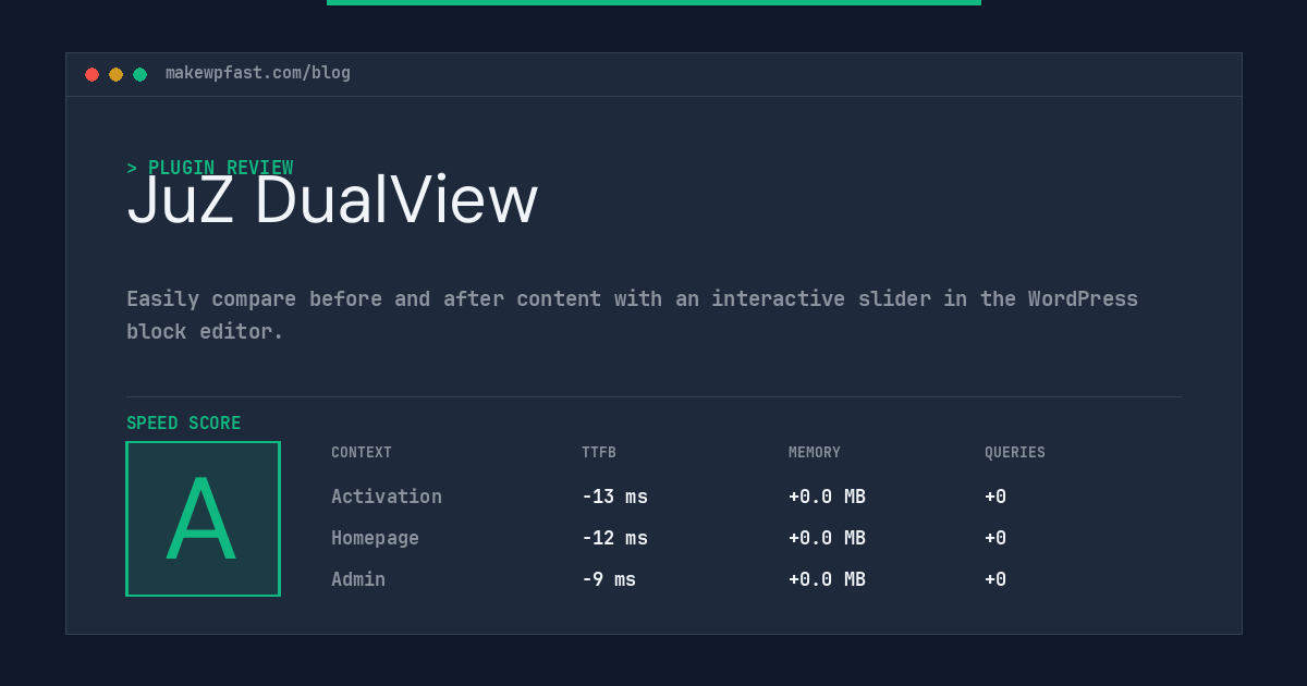 JuZ DualView - MakeWPFast