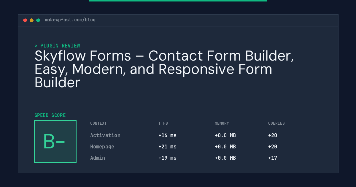 Skyflow Forms – Contact Form Builder, Easy, Modern, and Responsive Form Builder - MakeWPFast
