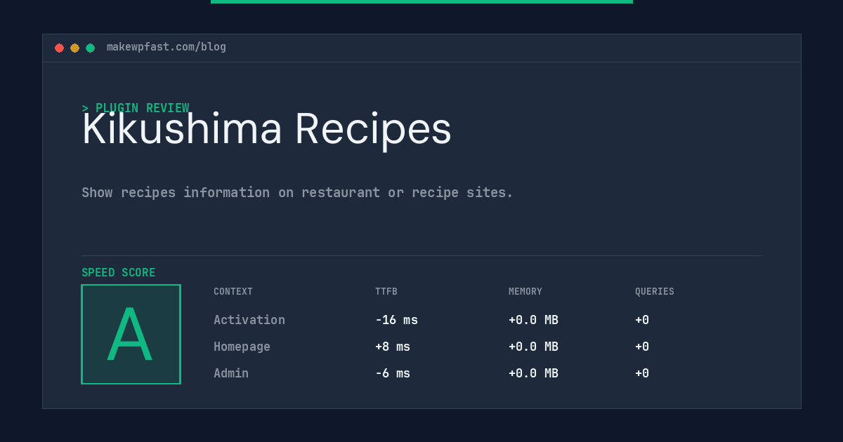Kikushima Recipes - MakeWPFast