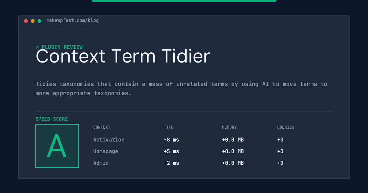 Context Term Tidier - MakeWPFast