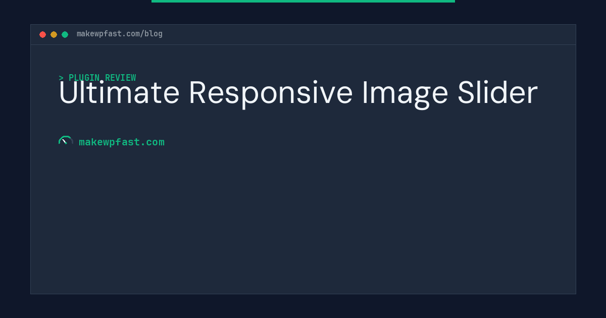 Ultimate Responsive Image Slider - MakeWPFast