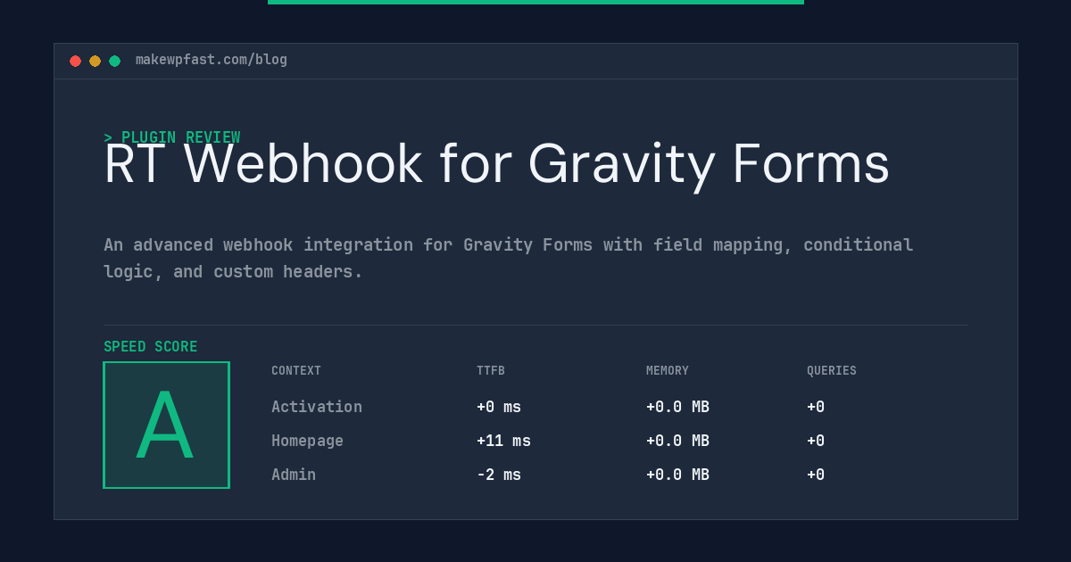 RT Webhook for Gravity Forms - MakeWPFast