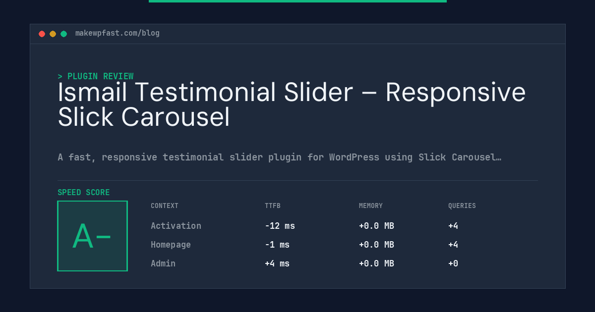 Ismail Testimonial Slider – Responsive Slick Carousel - MakeWPFast