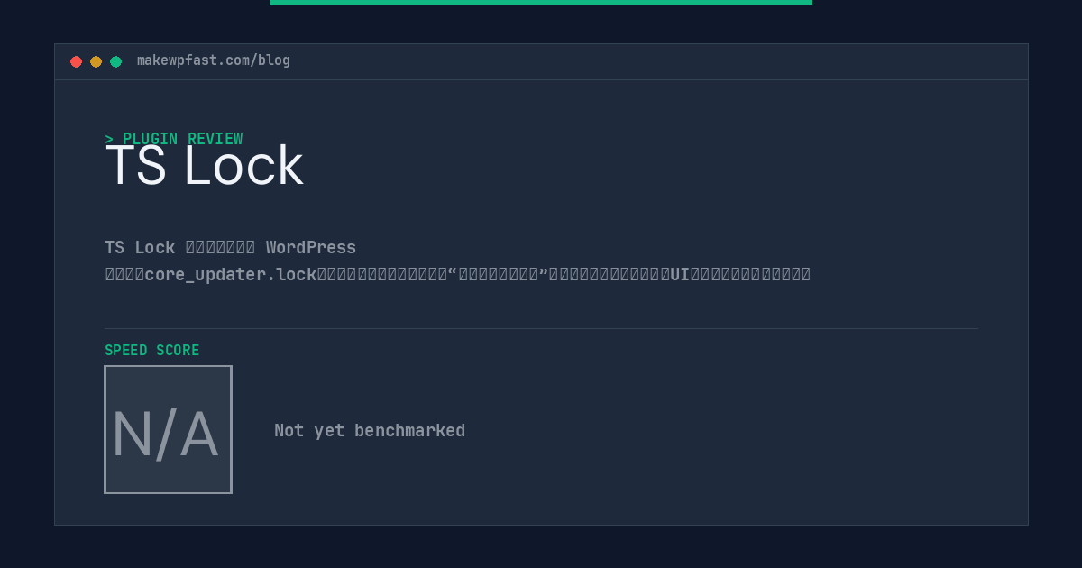 TS Lock - MakeWPFast