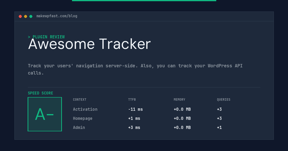 Awesome Tracker - MakeWPFast