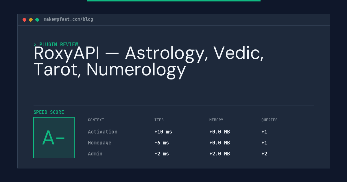 RoxyAPI — Astrology, Vedic, Tarot, Numerology - MakeWPFast