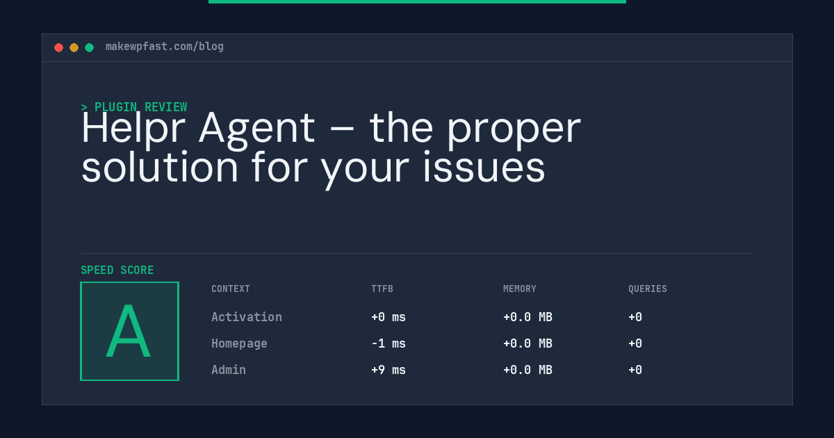 Helpr Agent – the proper solution for your issues - MakeWPFast
