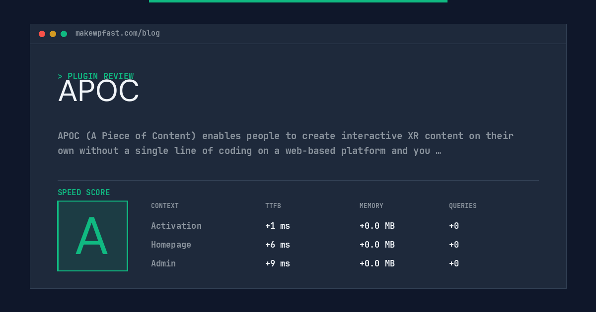 APOC - MakeWPFast