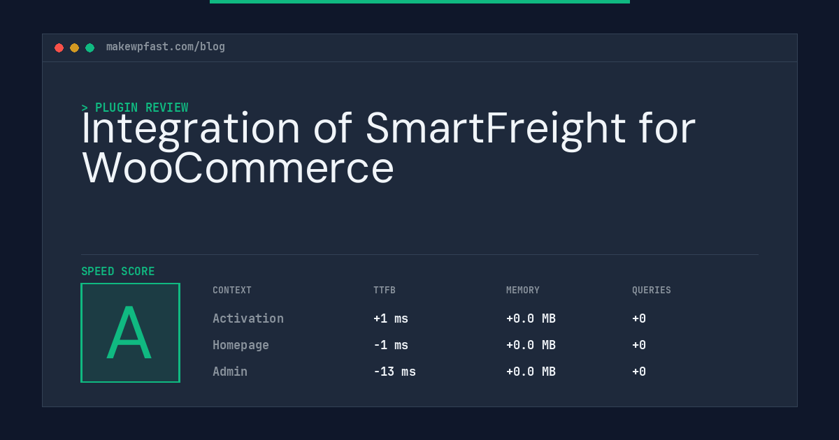 Integration of SmartFreight for WooCommerce - MakeWPFast
