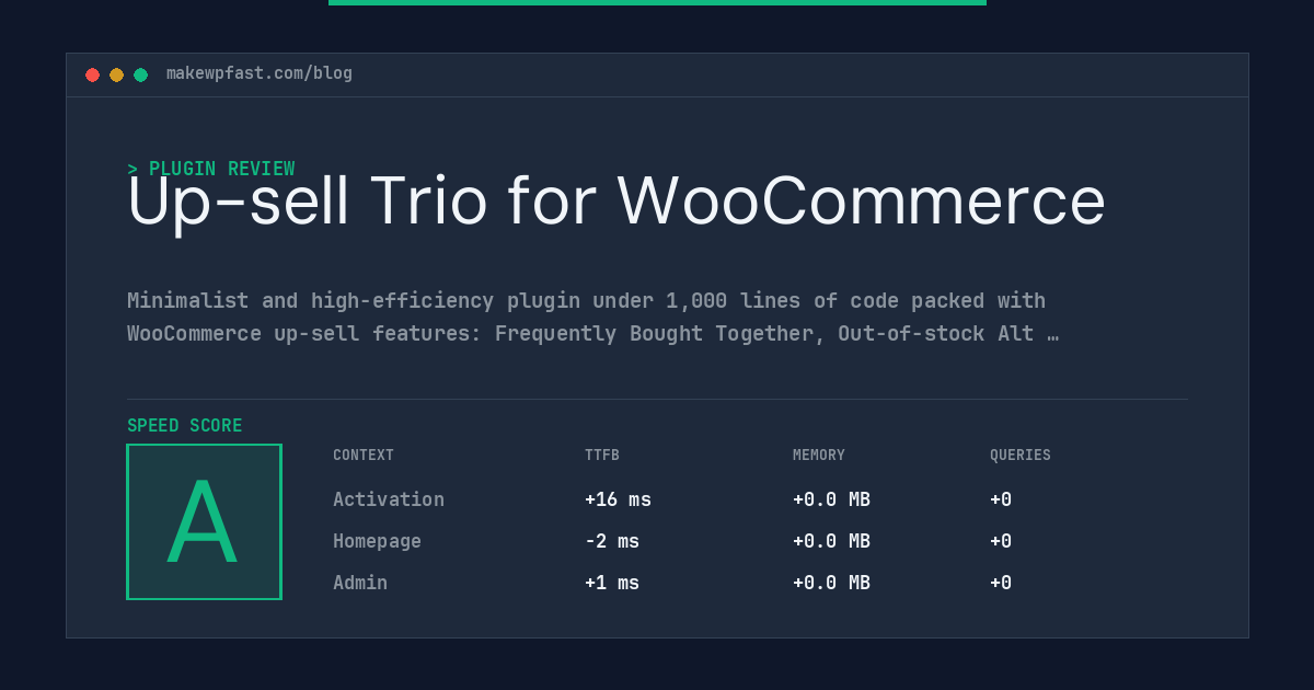 Up-sell Trio for WooCommerce - MakeWPFast