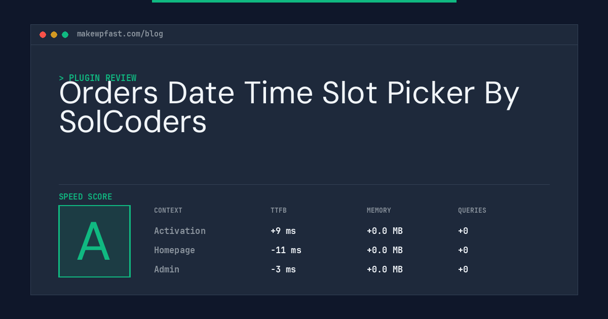 Orders Date Time Slot Picker By SolCoders - MakeWPFast
