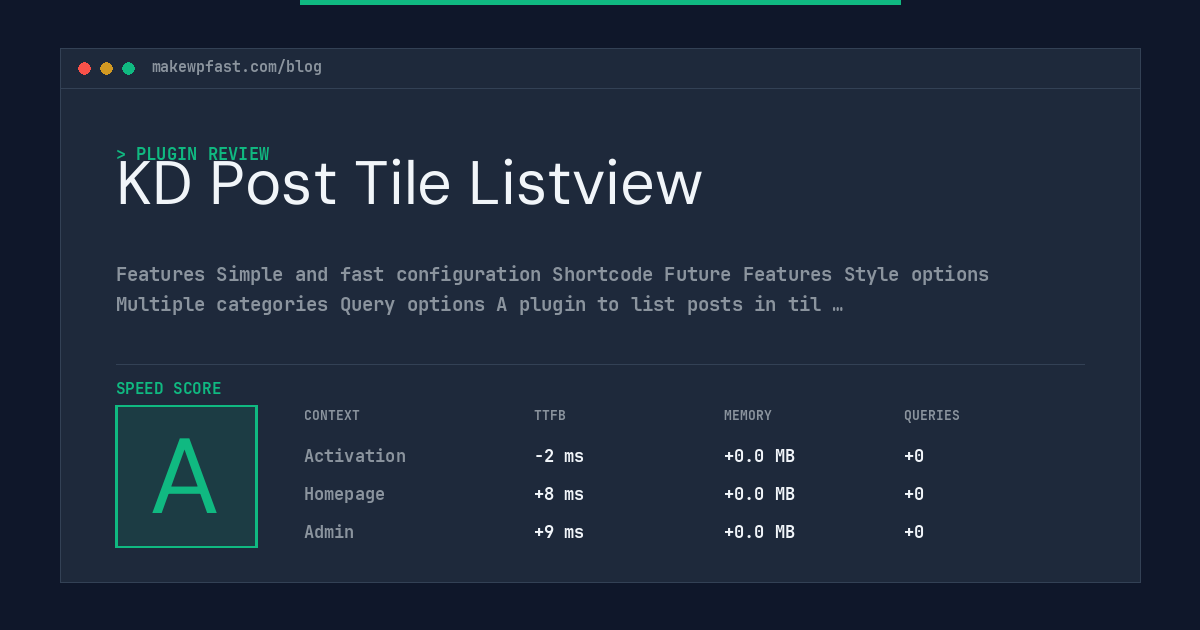 KD Post Tile Listview - MakeWPFast