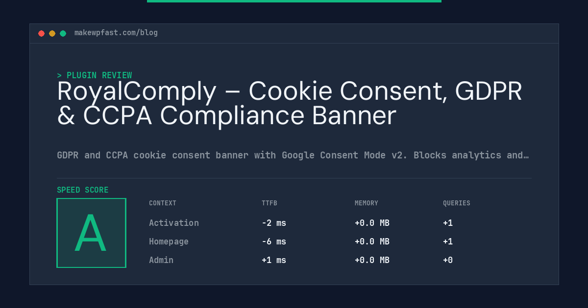 RoyalComply – Cookie Consent, GDPR & CCPA Compliance Banner - MakeWPFast