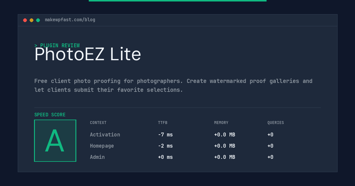PhotoEZ Lite - MakeWPFast