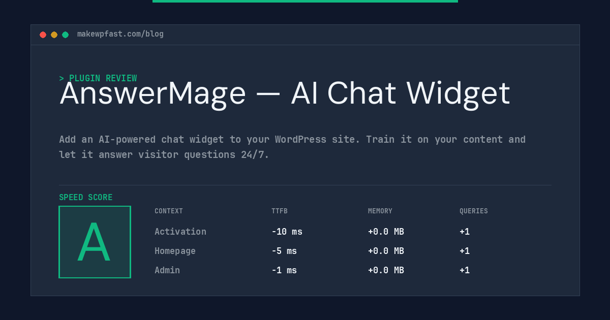 AnswerMage — AI Chat Widget - MakeWPFast