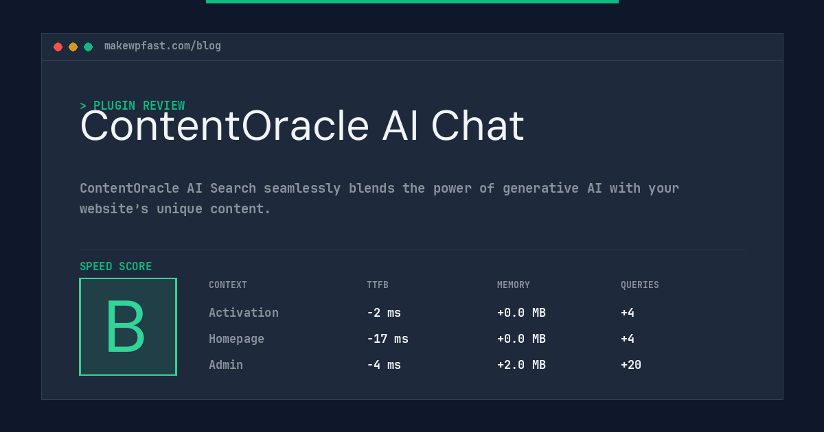 ContentOracle AI Chat - MakeWPFast