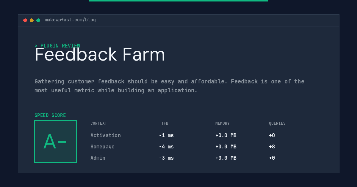 Feedback Farm - MakeWPFast
