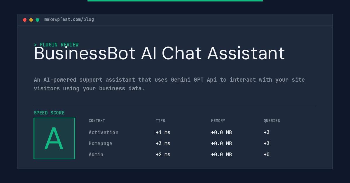 BusinessBot AI Chat Assistant - MakeWPFast