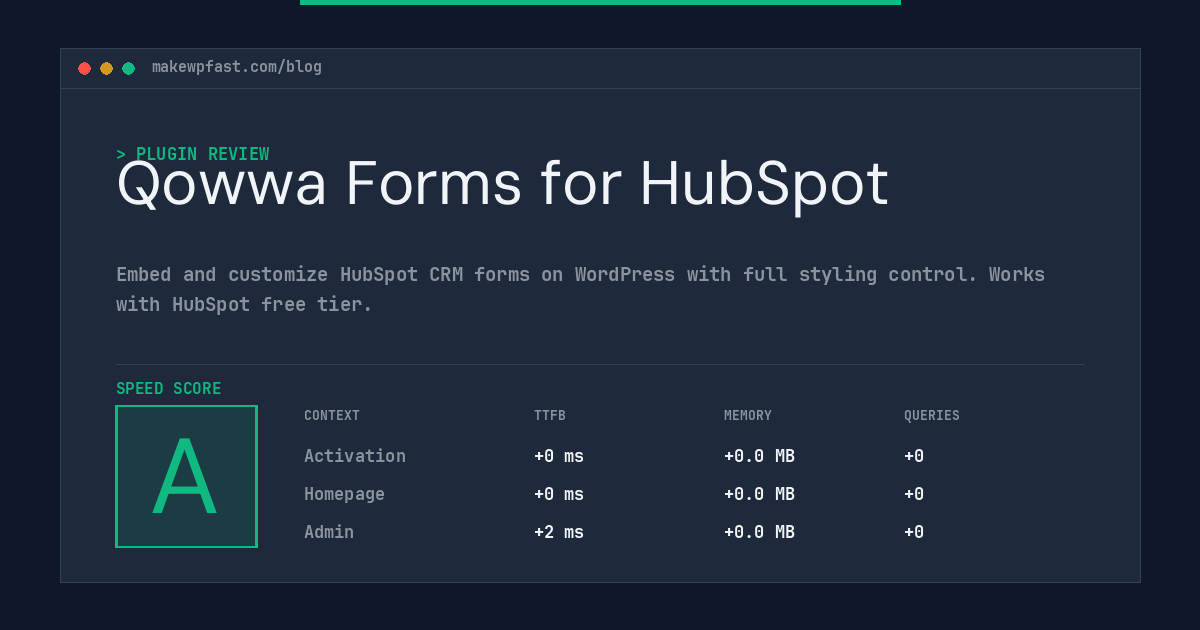 Qowwa Forms for HubSpot - MakeWPFast