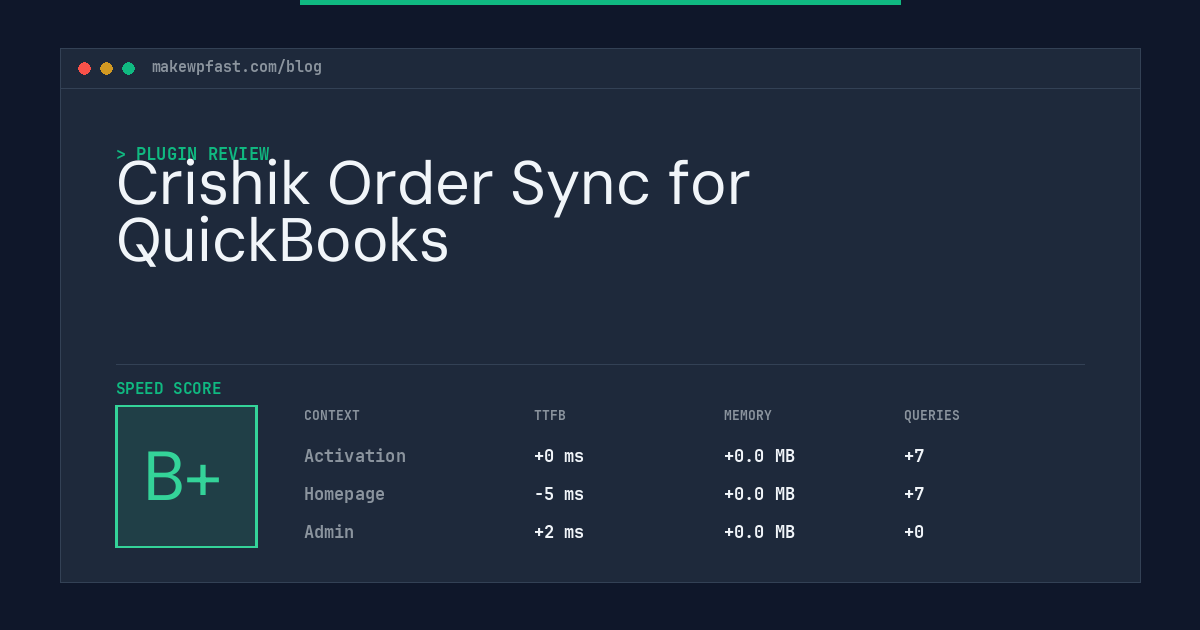 Crishik Order Sync for QuickBooks - MakeWPFast