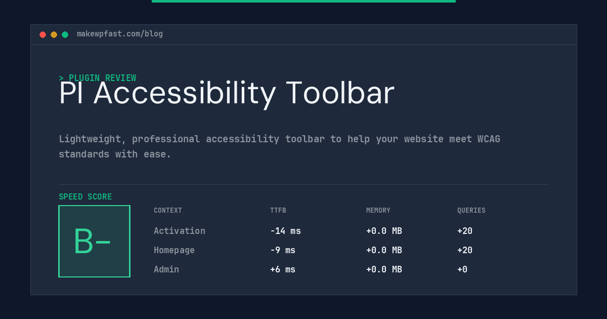 PI Accessibility Toolbar - MakeWPFast