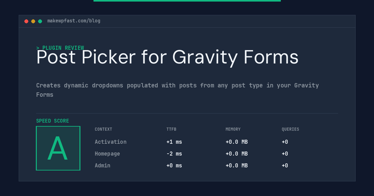 Post Picker for Gravity Forms - MakeWPFast