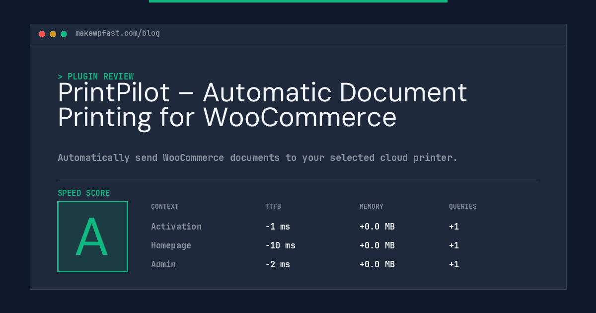 PrintPilot – Automatic Document Printing for WooCommerce - MakeWPFast