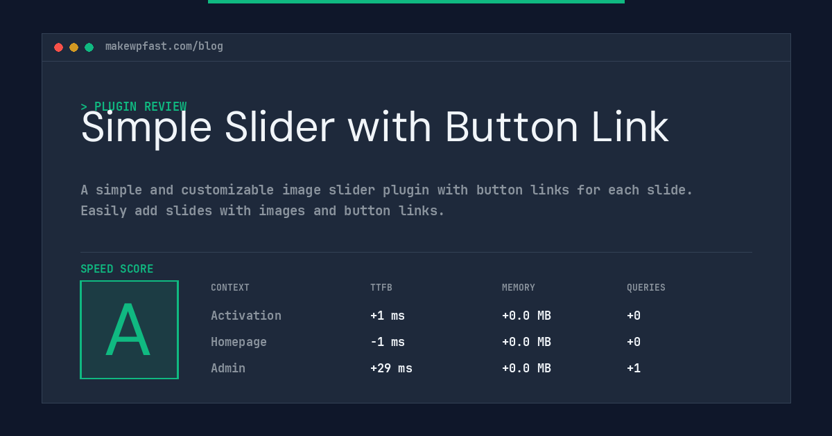 Simple Slider with Button Link - MakeWPFast