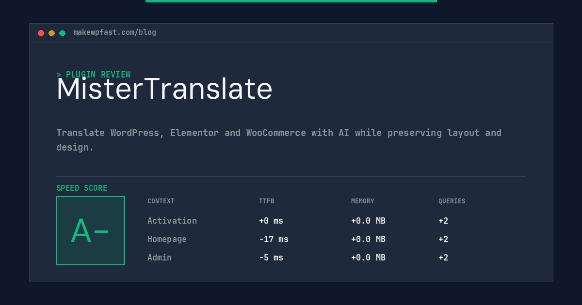 MisterTranslate - MakeWPFast