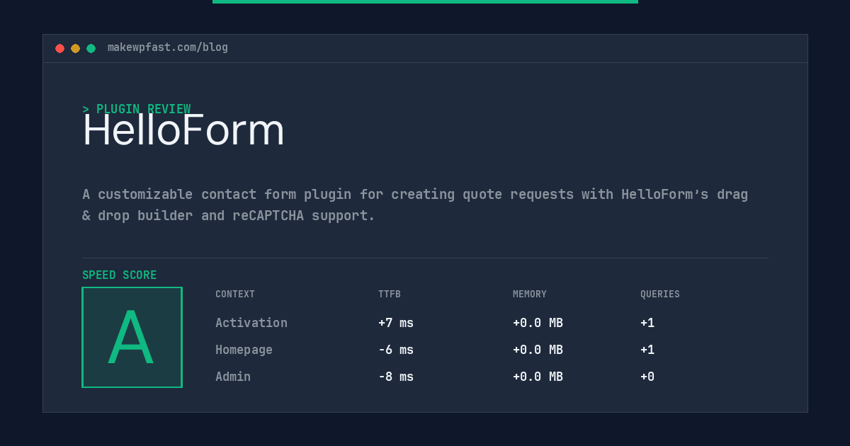 HelloForm - MakeWPFast