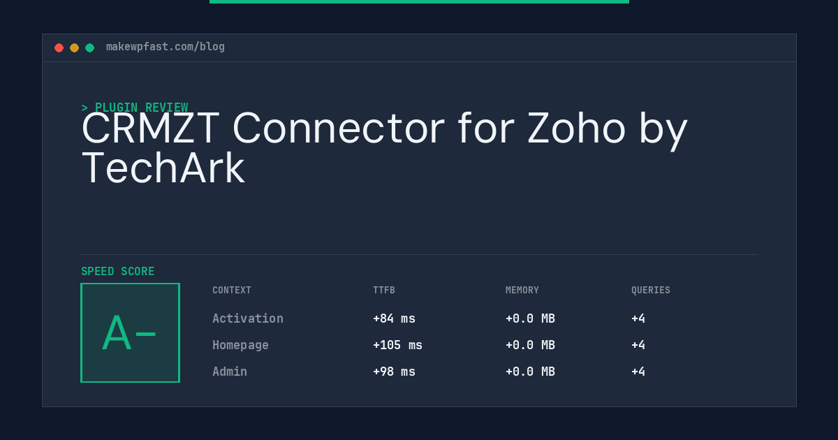 CRMZT Connector for Zoho by TechArk - MakeWPFast