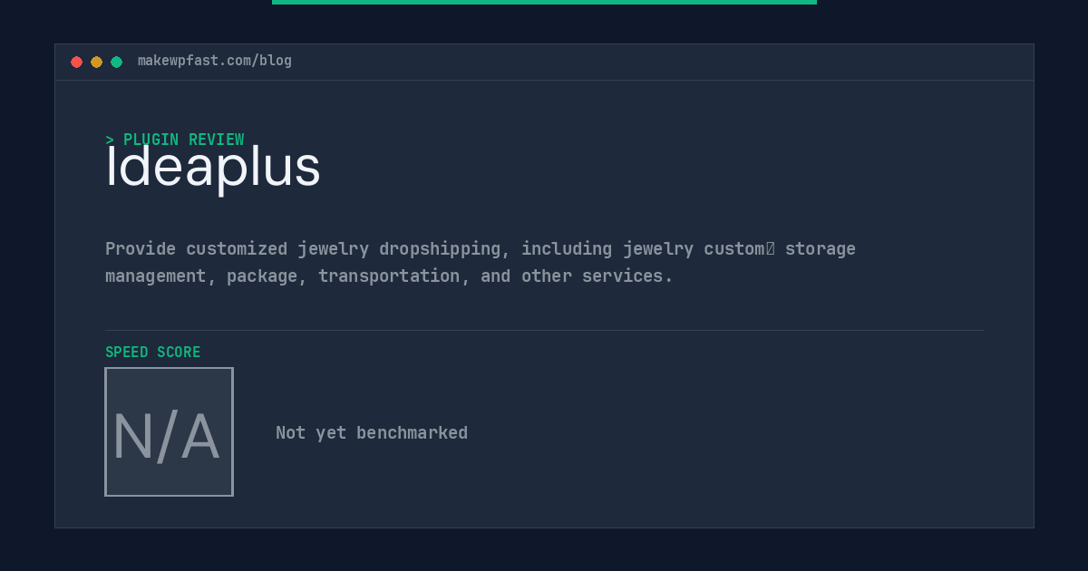 Ideaplus - MakeWPFast