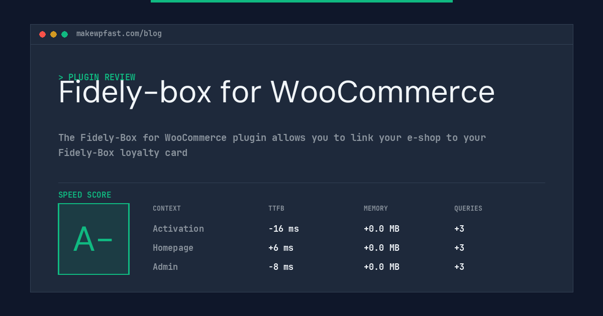 Fidely-box for WooCommerce - MakeWPFast
