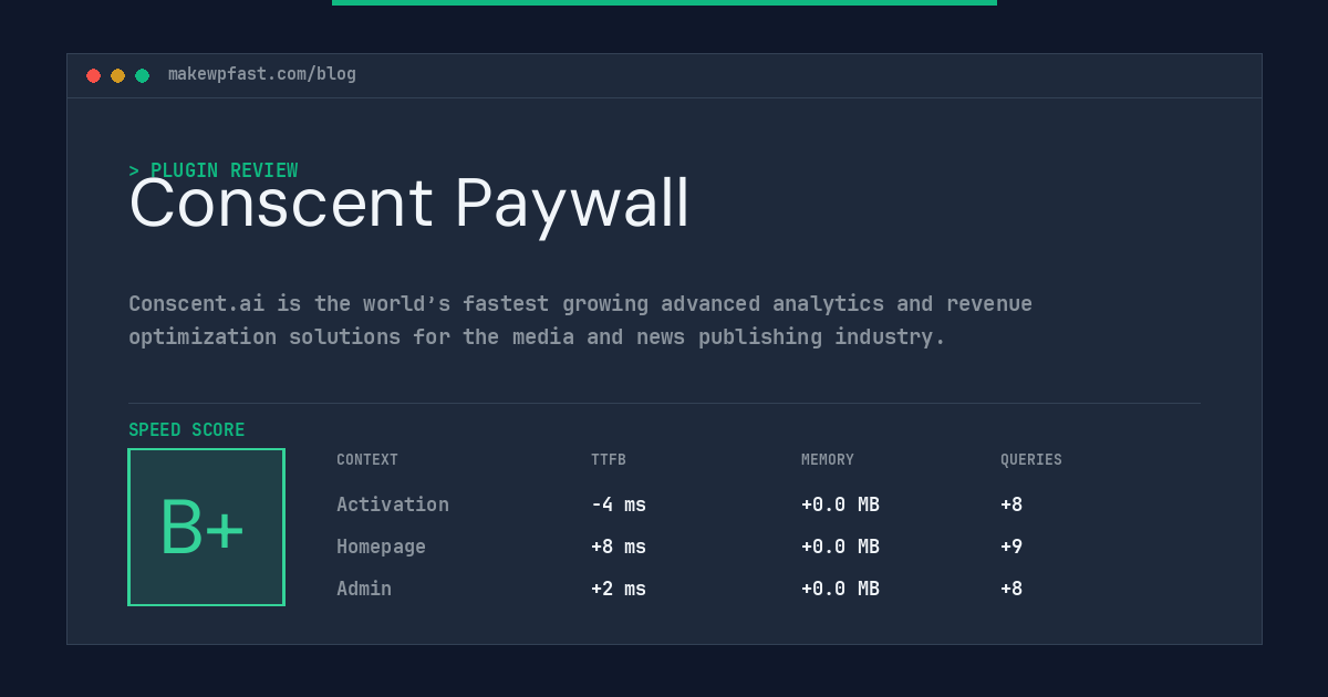 Conscent Paywall - MakeWPFast