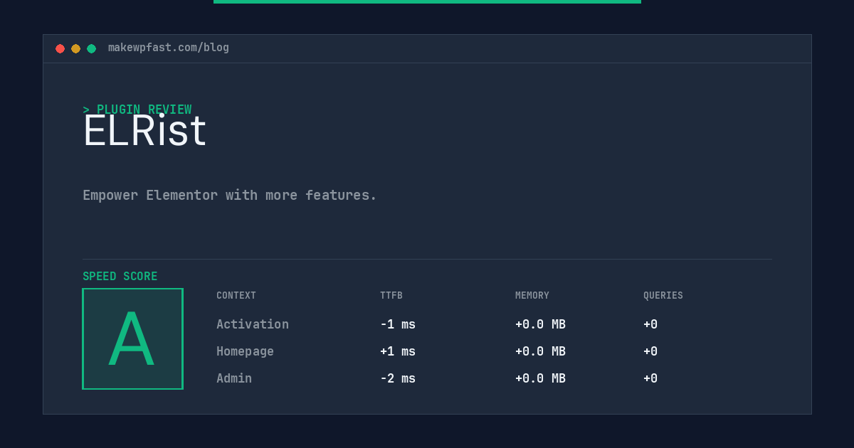 ELRist - MakeWPFast