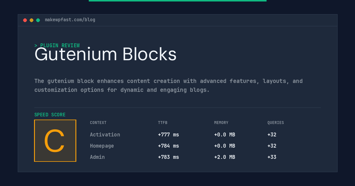 Gutenium Blocks - MakeWPFast