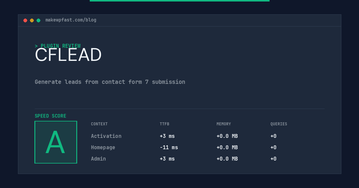 CFLEAD - MakeWPFast