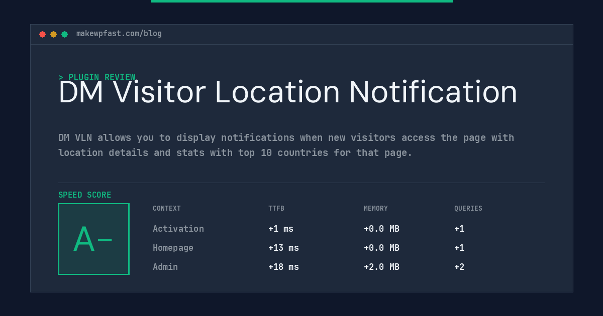DM Visitor Location Notification - MakeWPFast