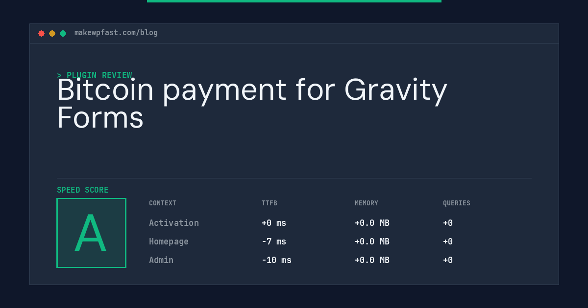 Bitcoin payment for Gravity Forms - MakeWPFast
