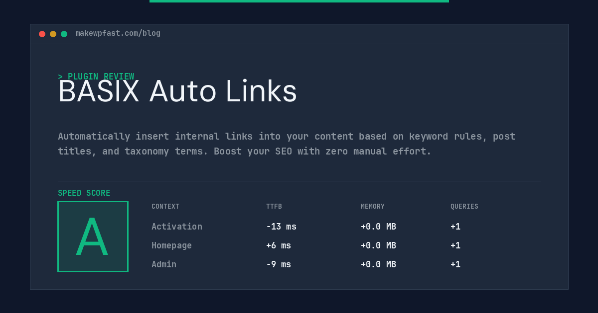 BASIX Auto Links - MakeWPFast