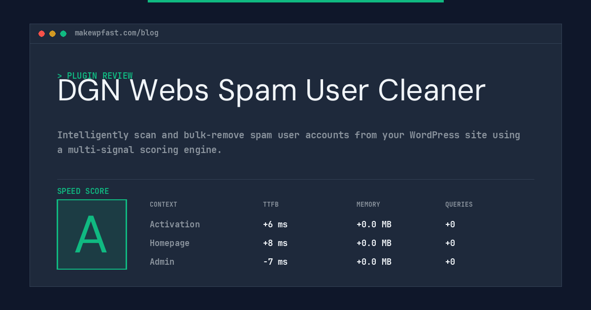 DGN Webs Spam User Cleaner - MakeWPFast