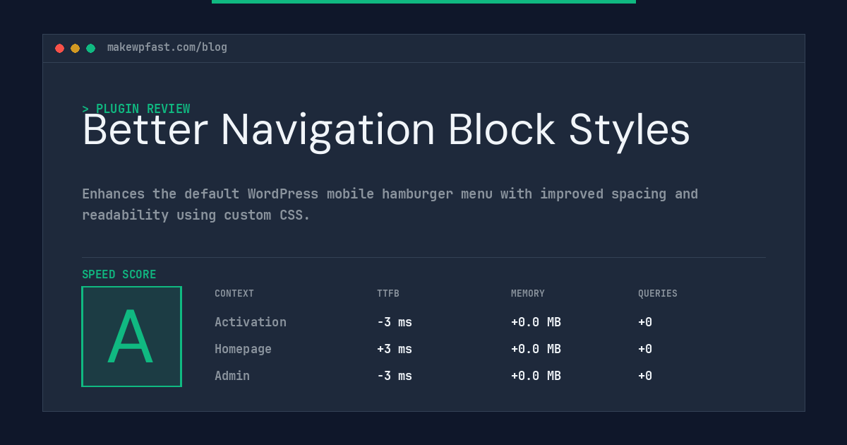 Better Navigation Block Styles - MakeWPFast