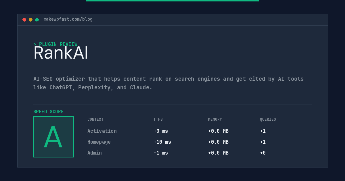 RankAI - MakeWPFast