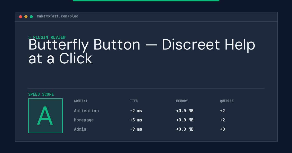 Butterfly Button — Discreet Help at a Click - MakeWPFast