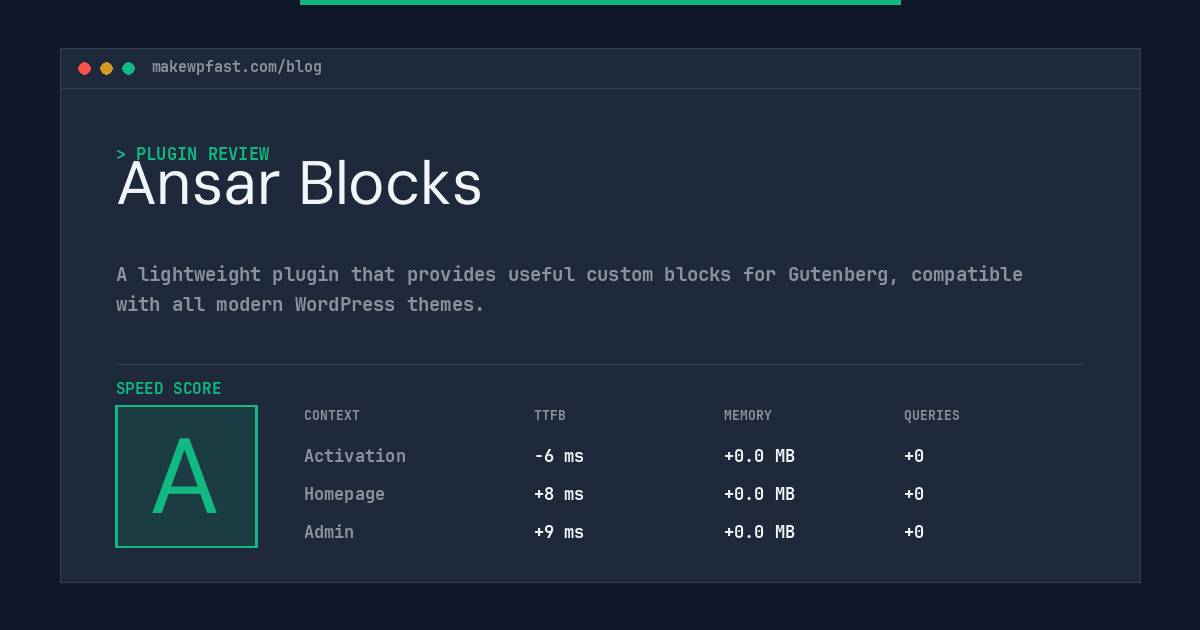 Ansar Blocks - MakeWPFast