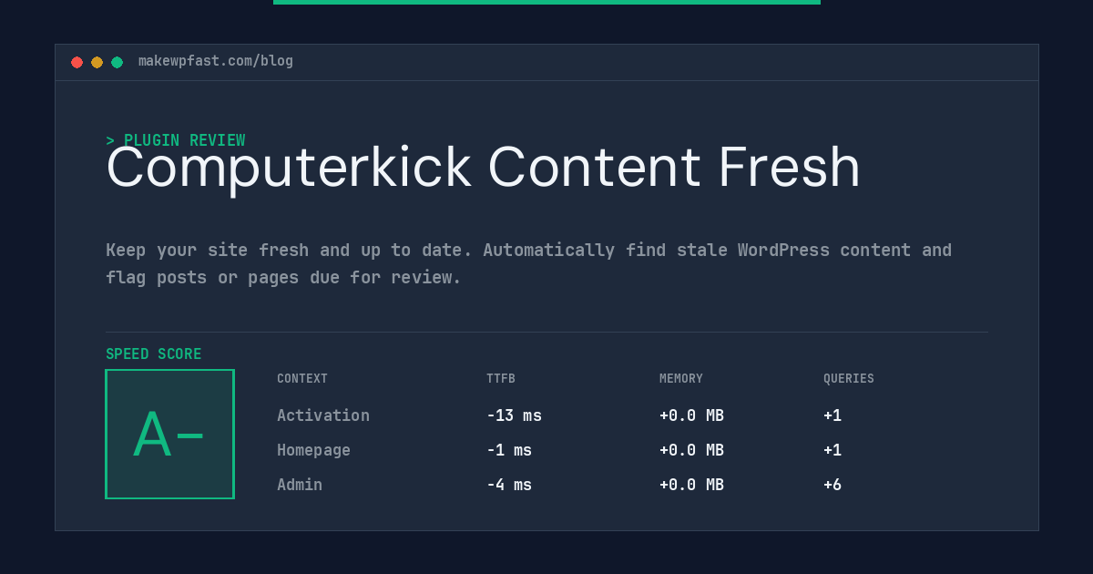 Computerkick Content Fresh - MakeWPFast
